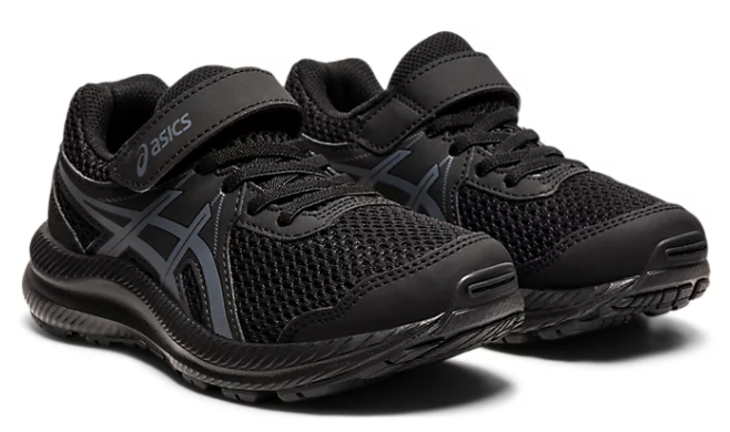 Asics kids hot sale black shoes