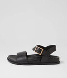 Ziera HAMMIL Black Leather Sandals