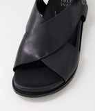 Ziera HANAKO Black Leather Sandals