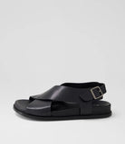 Ziera HANAKO Black Leather Sandals