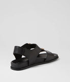 Ziera HASTICE Black Leather Sandals